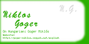 miklos goger business card